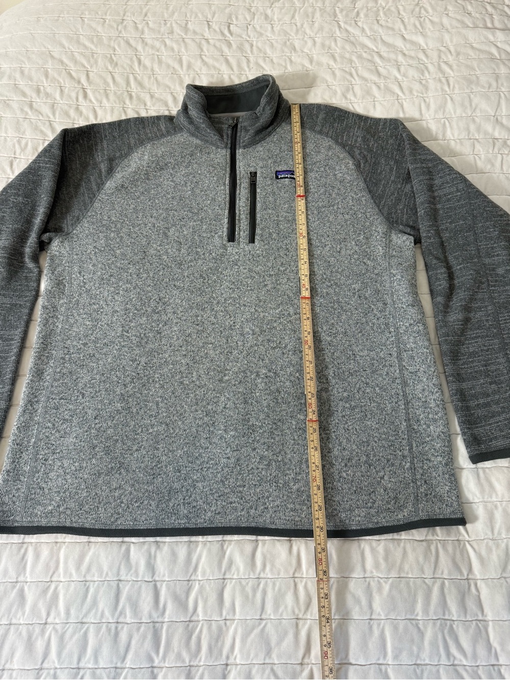 Patagonia Men's Two Toned Gray Better Sweater 1/4 Zip Pullover — Size XL - Picture 4 of 10